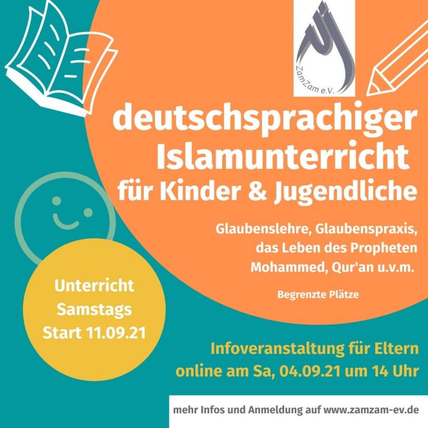 Islamunterricht, Islamischer Reliogionsunterricht, deutsche Moschee, Tafsirkreis, ZamZam e.V., Muslime Düsseldorf