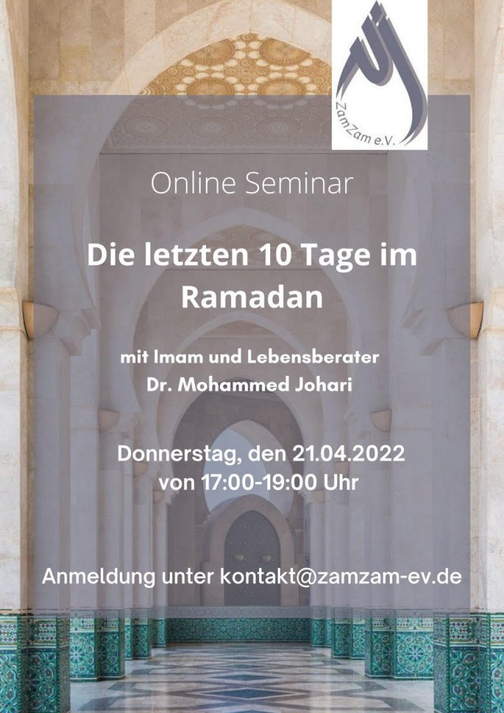 Seminar Ramadan, die letzten 10 Tage im Ramadan,Mohammed Johari, deutsche Moschee